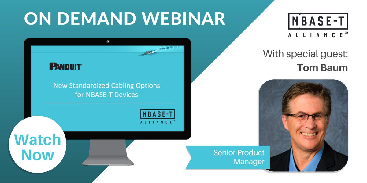 NBASETAlliance's tweet photo. #WebinarWeek  Check out discussion on recent #cabling standards &amp; methods to use with #NBASET devices. #TomBaum of @Panduit and @petergjones  make it interesting &amp; helpful. https://t.co/wiym50JPON #Ethernet https://t.co/gQCuMrNzS7