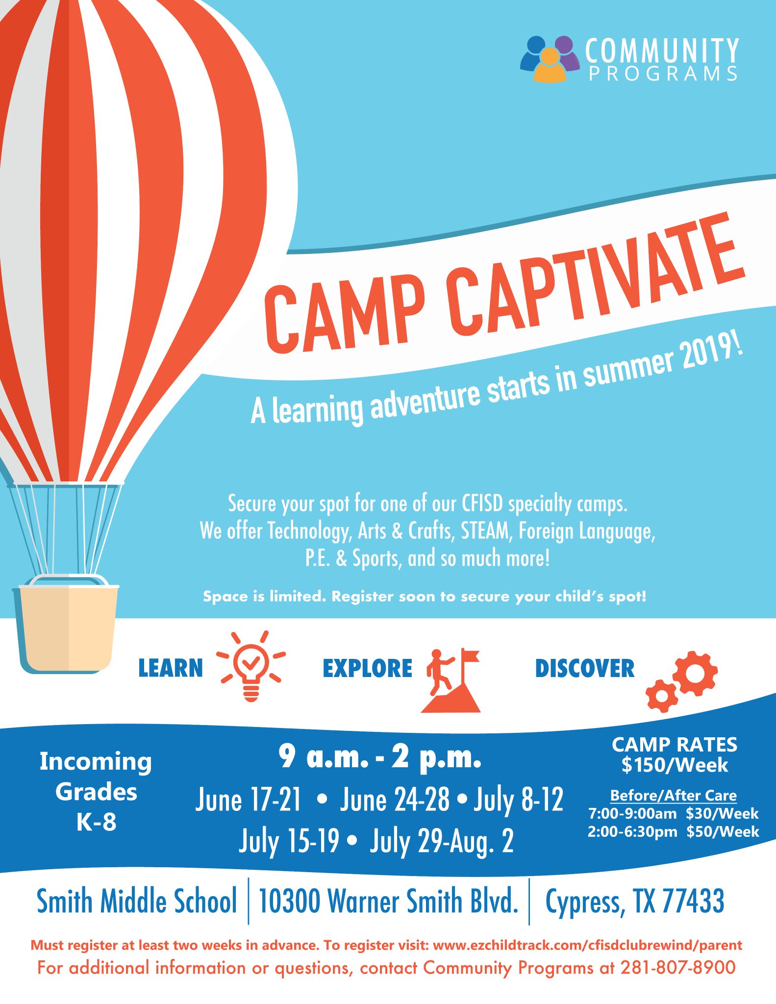CFISD Club Rewind on Twitter "Join us for summer full of fun