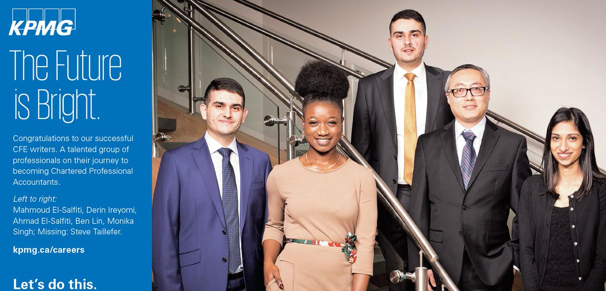 grantjmcd's tweet photo. Congratulations to the @KPMG_Canada CPA candidates celebrating convocation this weekend! Shout out to the #Ottawa grads. #CFE2018 #CPAOntConvo19 #KPMGProud https://t.co/B1dbsjWFhN