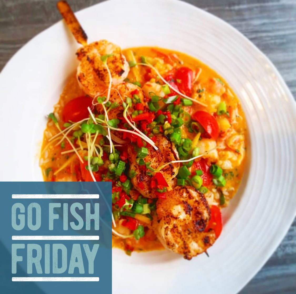 CAFishGrill's tweet photo. You asked...we answered. #GoFishFriday is back for Lent!
.
Be one of five randomly chosen fans to win a $10 #CaliforniaFishGrill gift card by answering the following riddle correctly:
.
How do you make an octopus laugh? https://t.co/j957iHQWgt