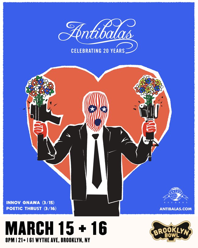 We look forward to playing with <a href="/antibalas/">Antibalas</a> at <a href="/brooklynbowl/">Brooklyn Bowl</a> next week March 15th! This is not to be missed! Ticket link : hyperurl.co/BKBowl_Mar15
#gnawalove #peace #trance #dance #music #sahakoyo