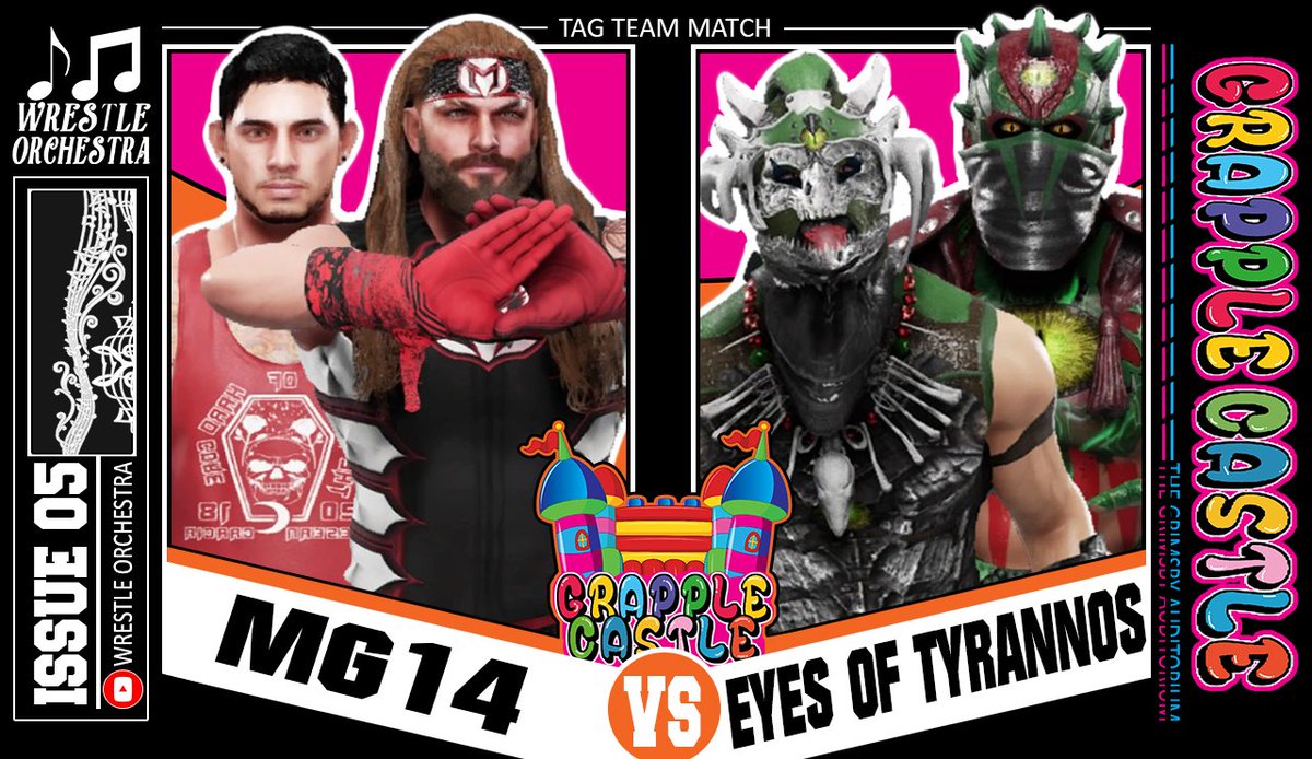 TheWOLive's tweet photo. Our 2nd Match of Grapple Castle brings Tag Team action back to your screens as we see familiar faces Desean Garcia &amp; David Moore reuniting under the moniker of "MG14" as they take on the newly debuting team of Deigon Nekros &amp; Dergo otherwise known as "The Eyes of Tyrannos" https://t.co/0n3ZmGqf6D