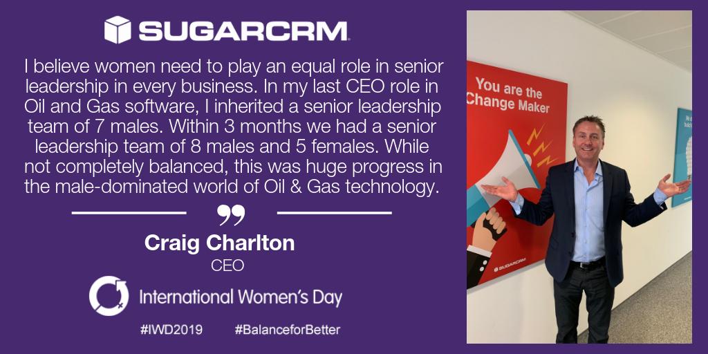 Our CEO, Craig Charlton, knows we all have a part to play in building gender parity, and that #BalanceforBetter drives a better working world.