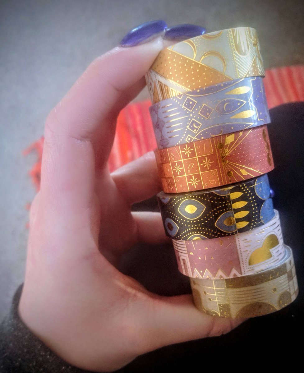 geraniumgypsy's tweet photo. tapeontapeonmoretape🎊✨ -- #foilwashi #washitape #minorobsessions https://t.co/8DffQRKhQl
