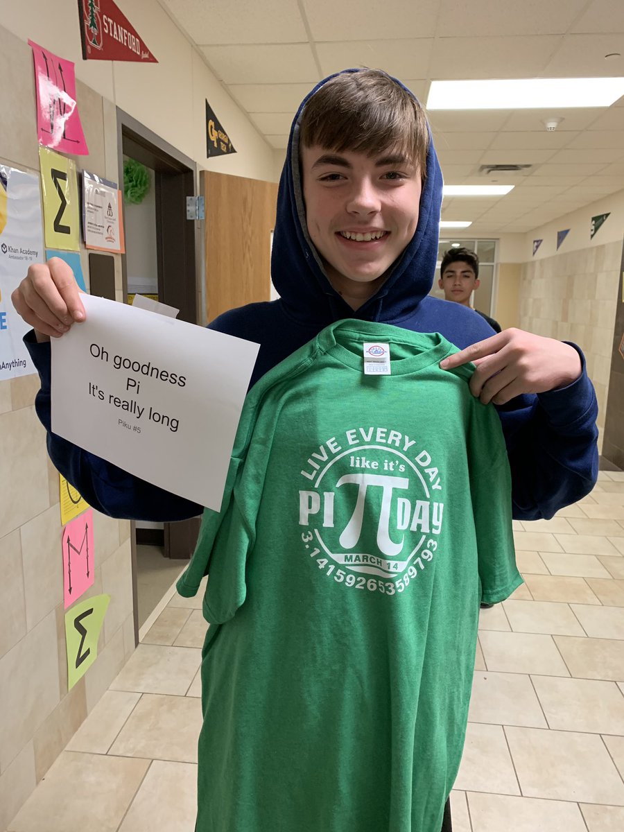 BCHSMrsCook's tweet image. And the winners of the #piday piku contest are Jaden H, Adam B and Connor B! @BCHSBurleson Geometry students! #nerd4life #creativitypaysintshirts
