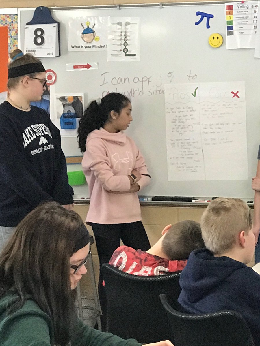 jean_nigel1's tweet photo. Students defending the best option for pay based on commission in math class. #WildcatGr8 https://t.co/JXcITmL7Vh