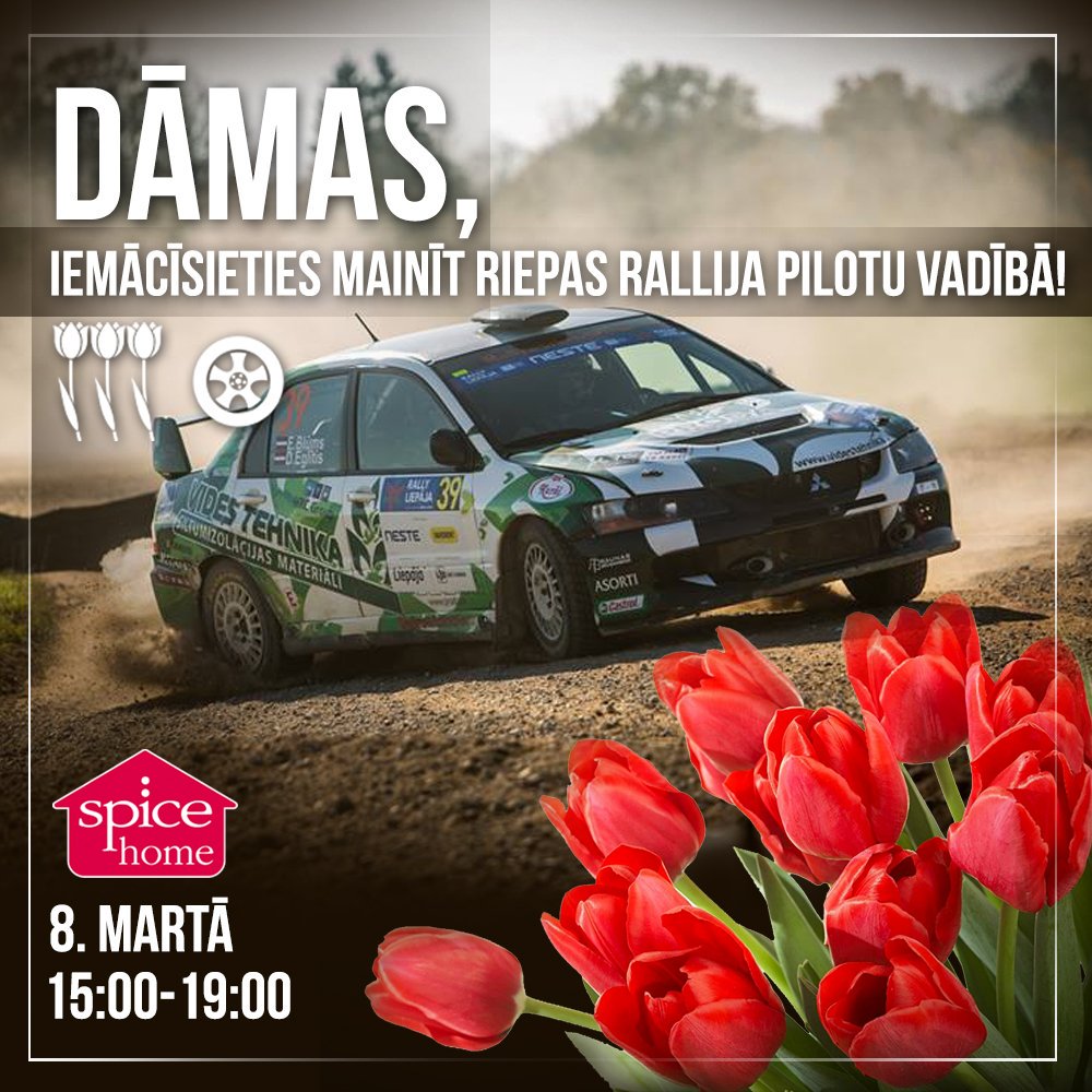 Emīls Blūms māca dāmām nomainīt mašīnas riepu go4speed.lv/lv/news/cits/8…