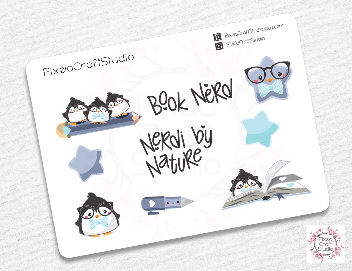 Cute Nerd Penguins Planner Stickers 
GET IT: etsy.me/2SQwmgc 
.
.
.
.
#plannerstickers
#happyplanner
#erincondren
#ministickers
#kawaiistickers
#cutestickers
#weeklyplanner
#erincondrenplanner
#nerdpenguins
#cutepenguinsticker
#penguinsplanner
#animalstickers