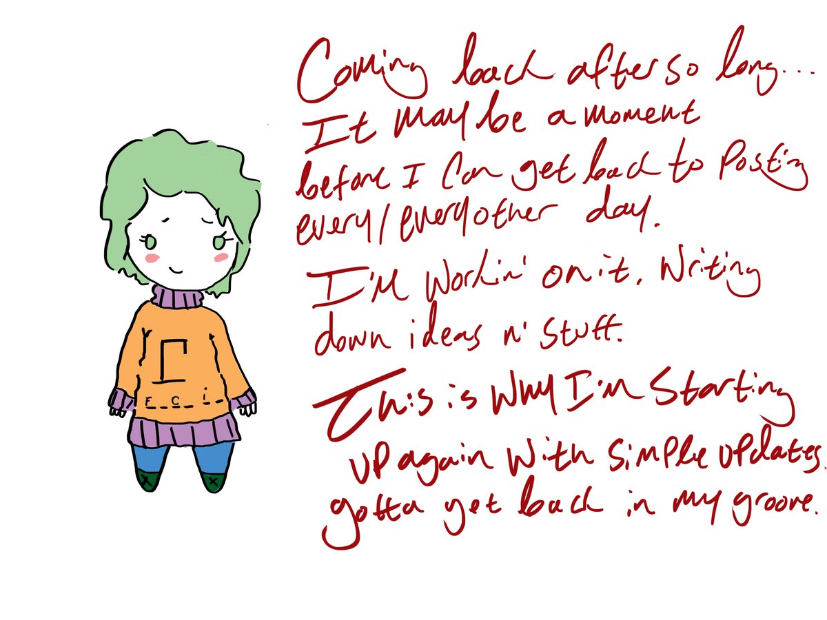 PlainPopcorn's tweet photo. Slowly but surely I'll be back.

#Doodle #Cute #FridayMotivation #ComingBack https://t.co/5L1Zdmoy5H