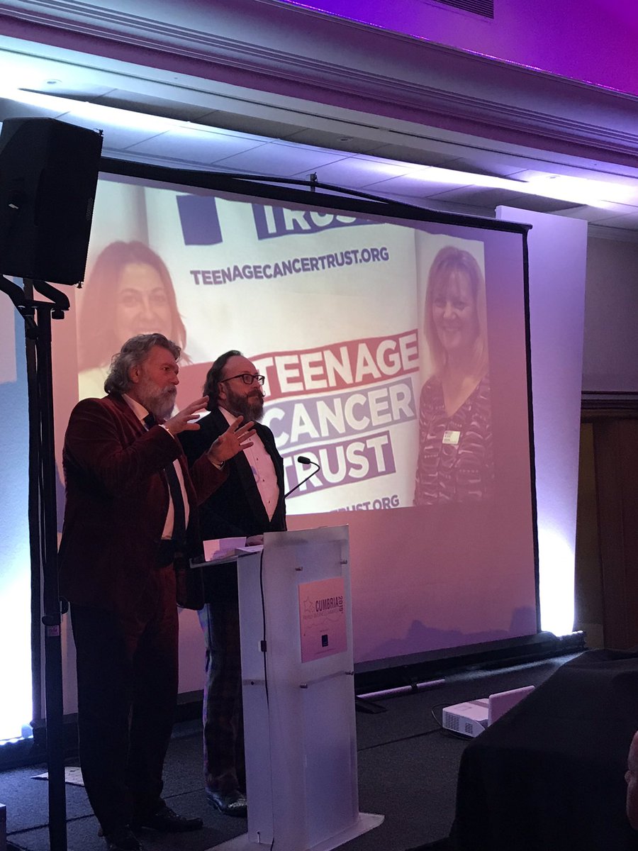 We’re raising money this evening for <a href="/TeenageCancer/">Teenage Cancer Trust</a>, our official charity for #CFBA2019. <a href="/HairyBikers/">Hairy Bikers</a> are highlighting just how vital what they do is, having worked with them over the years. Thank you <a href="/Barclays/">Barclays Bank</a> for getting us started with our aim to raise £5,000 🙌