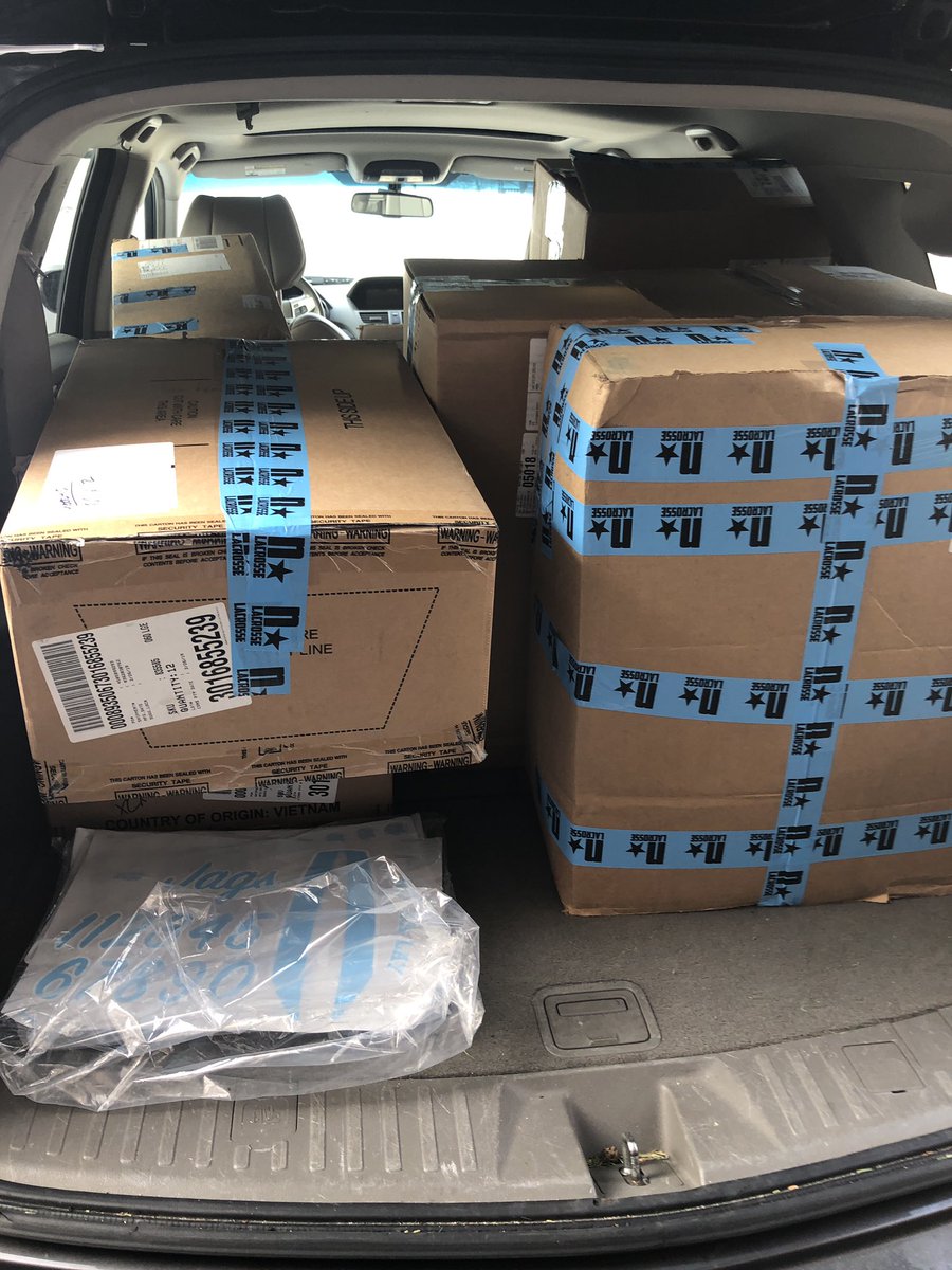 jaglax98's tweet image. You know it’s almost lacrosse 🥍 season when your SUV is full of new apparel from @NorthstarLax #coachproblems