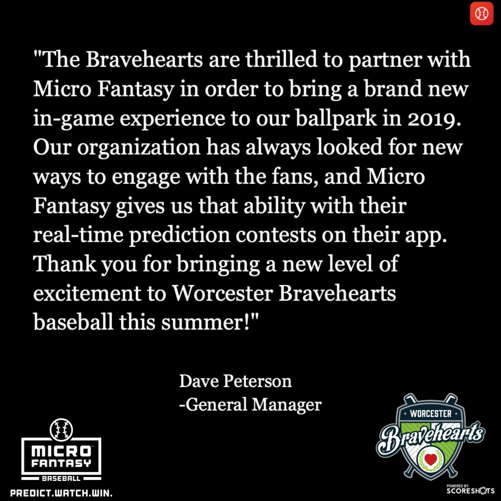 PredictWatchWin's tweet photo. We're excited to be working with @WooBaseball this 2019 season!
Here's a quick quote on our partnership from their General Manager, Dave Peterson!
#MicroFantasy #PredictWatchWin #PickYourPlay https://t.co/jIWV30M9fo