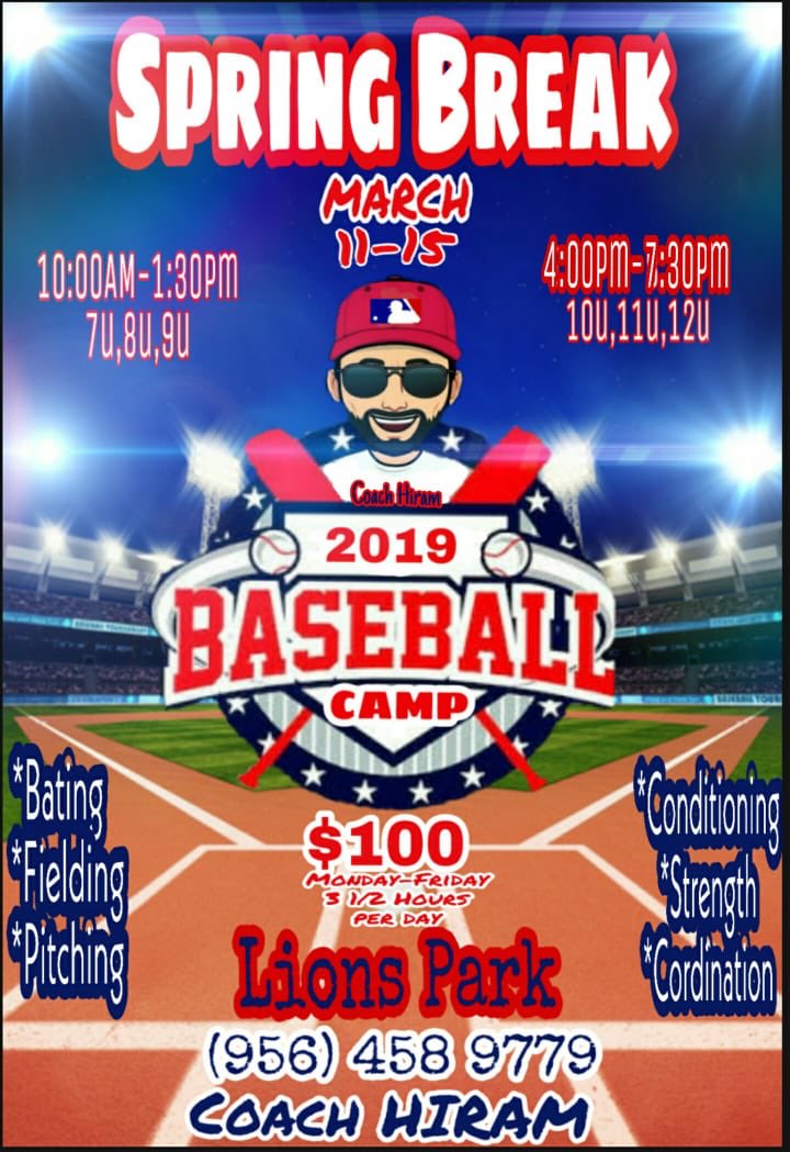 Baseball ⚾️ Camp Mission Tx! 
Want to keep your kids busy during Spring Break ⚾️💥Please share <a href="/alanalvarezzz/">Alan</a> <a href="/alyss_alvarez/">Alyss</a>