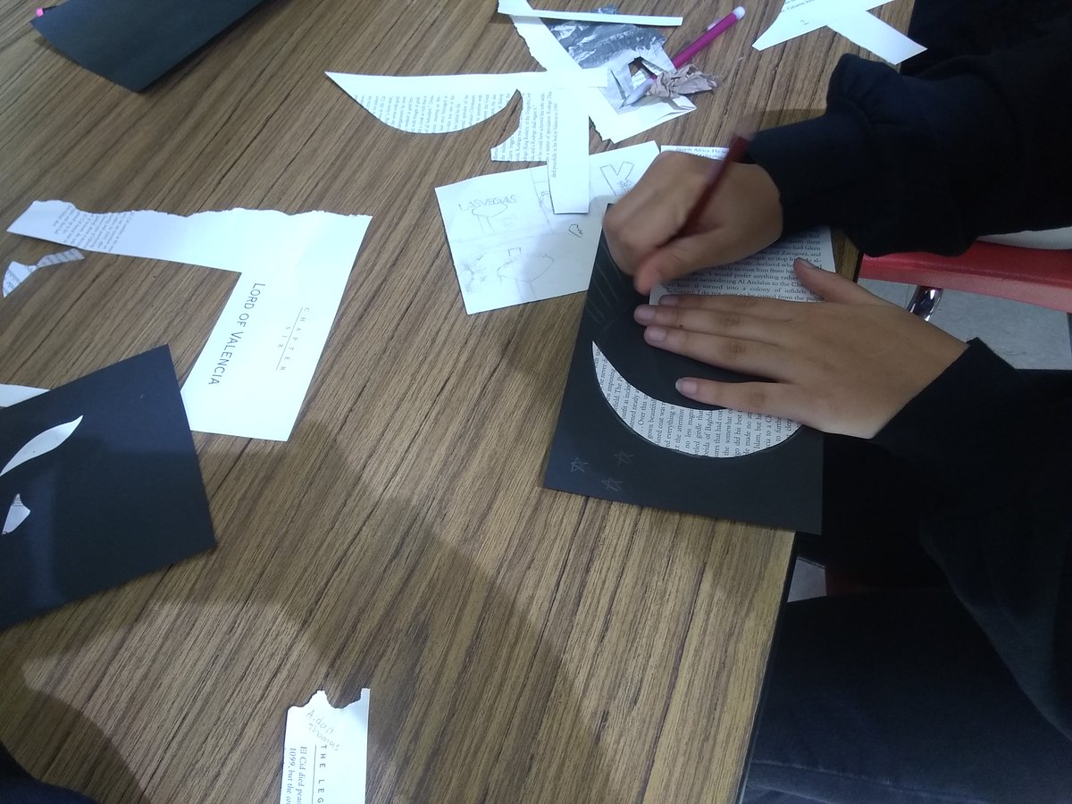 Thank you Mr. Williams for helping us create art with old weeded books!