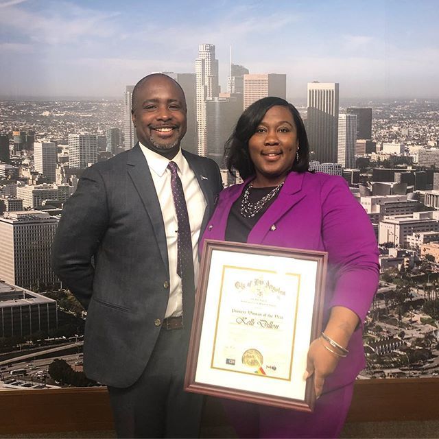 mhdcd8's tweet photo. City of Los Angeles Commissioner and Co-Chair of Empowerment Congress Southeast, Kelli Dillon, beat the odds after serving time for defending herself in a domestic violence case. Today, I recognize her as a Pioneer Woman for her exceptional advocacy for … https://t.co/aM1EC9JiyR https://t.co/QqLWILRQYY