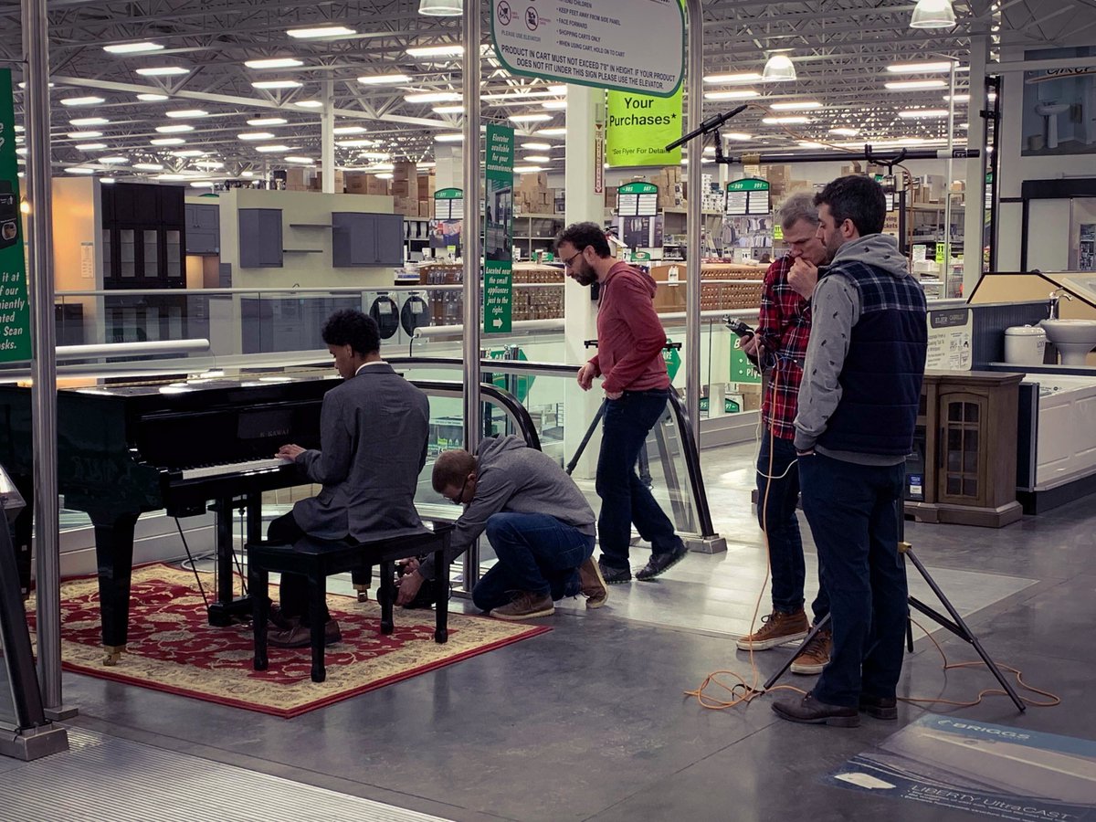 On set at the <a href="/Kaposia/">Kaposia</a> video shoot and working with an inspiring individual who learned to play the piano by ear! #behindthescenes #clientlove #advertising