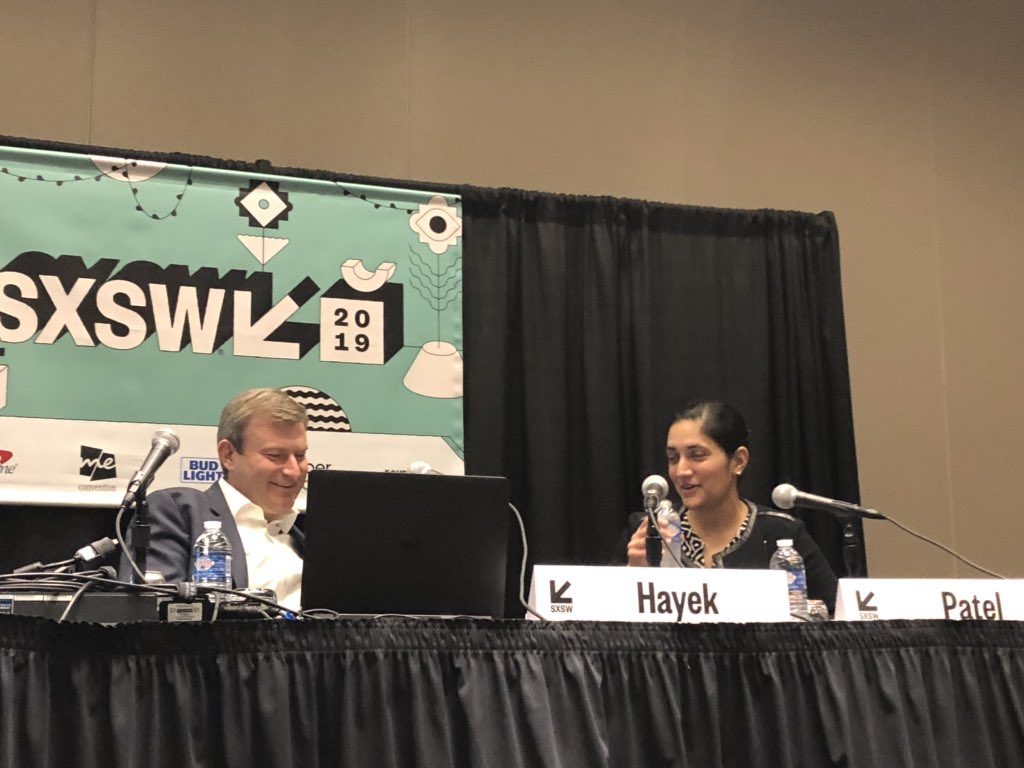 DianaRohini's tweet photo. CEO of @optus health Andrew Hayek and Dr. @kavitapmd talk about reinventing #healthcare delivery @sxsw #optumsxsw #learning #health https://t.co/fJx9ddZmIR
