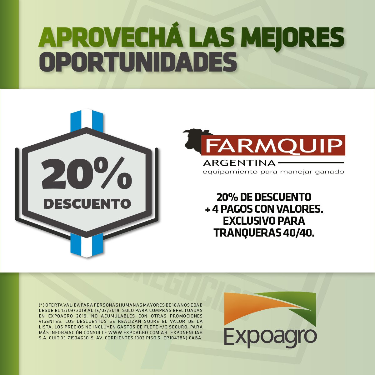 Expoagrocom's tweet photo. Aprovechá todas las ofertas que tendrá #Expoagro2019 con las mejores oportunidades de negocio del #Agroshock2019
>> https://t.co/REqA6mNYPh https://t.co/Zsv6bHkmVQ