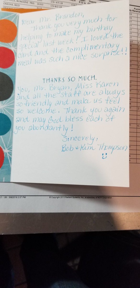 bg121914's tweet photo. When you give a regular Guest a birthday card and they give you a card in return. #TheGuestCounts #adkinsbayoukrewe #millerville @ScottCuccia @BrianAdkins1 @brandi61902 @Chilis https://t.co/Ow0P1ADPYV