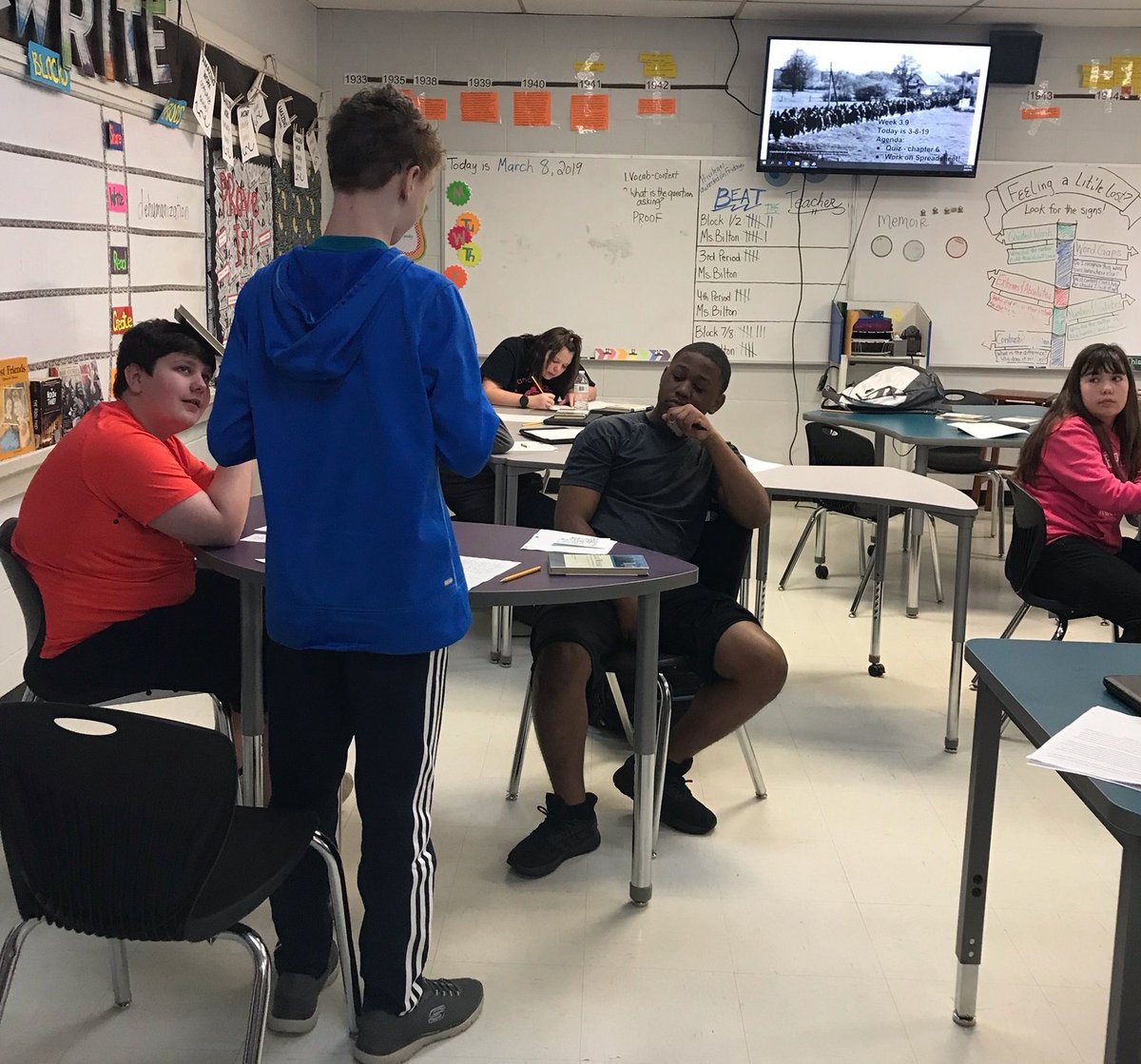 MsBiltonRJH's tweet photo. Using summary salad for our nonfiction article to recap how the Nazi's destroyed the evidence of concentration camps. #lead4ward #rjhreadingrockettes #robinsonisd @whatsnewatrjh https://t.co/5TwAQudjH4