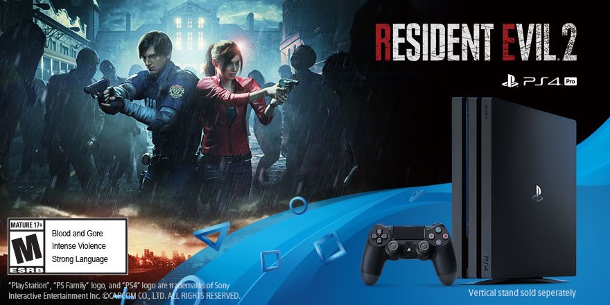 PlayStationCA's tweet image. Scare away the winter blues with the #PS4Pro #ResidentEvil2 contest! Play the game everyone's talking about &amp;amp; experience 4K-TV gaming &amp;amp; more with PS4 Pro. RT &amp;amp; follow @PlayStationCA for a chance to win. Open to Canadian residents only, full #contest rules: play.st/2Hl3Uj6