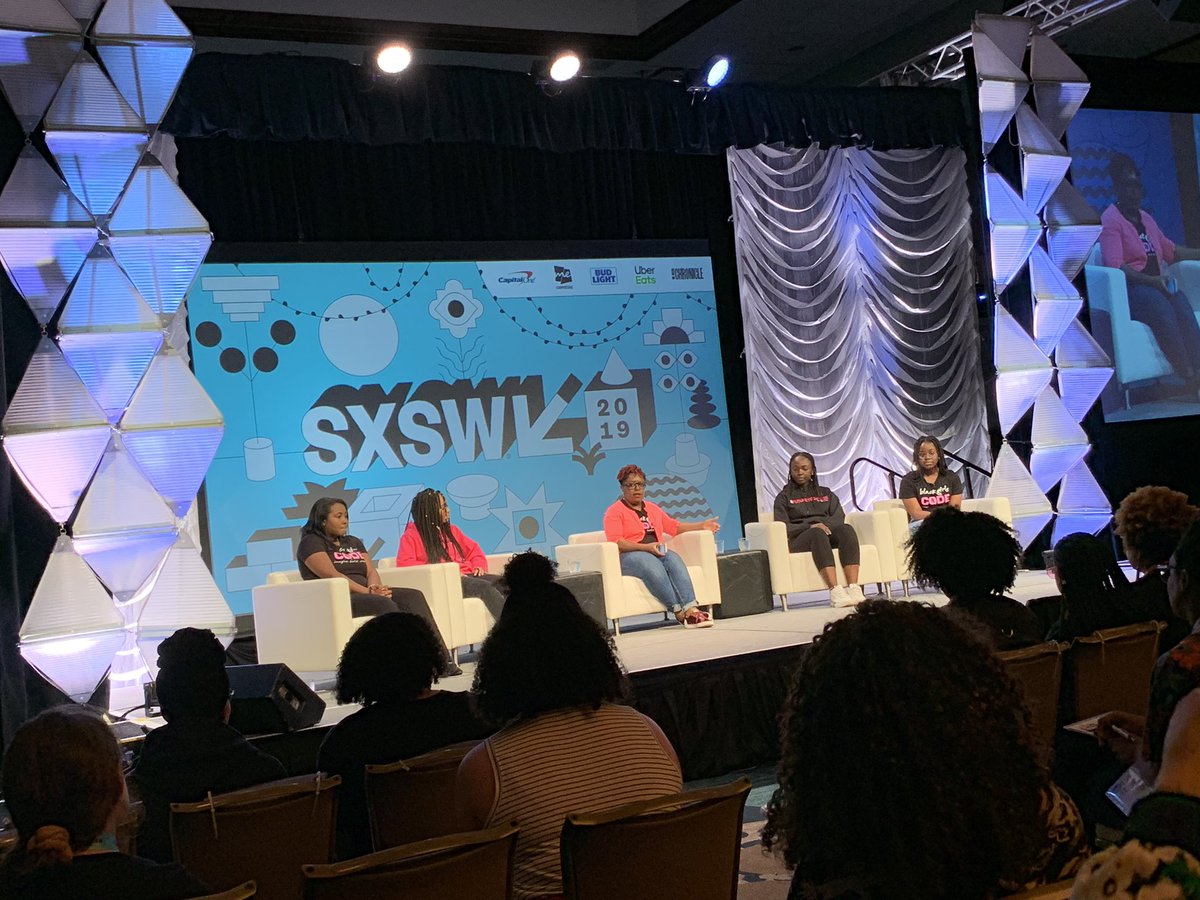 tayloryacos's tweet photo. “You don’t have to have credentials to create change” -Kimberly Bryant @6Gems probably my favorite quote of the day! #blackgirlscode #intouchfrom #intouchsol #sxsw2019⁠ ⁠ @sxsw https://t.co/YzNBhSO5qm