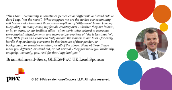 ShinePwC's tweet photo. As #InternationalWomensDay draws to a close, our Lead Sponsor has an important message to share. #BalanceforBetter https://t.co/JOx3qFRRZw