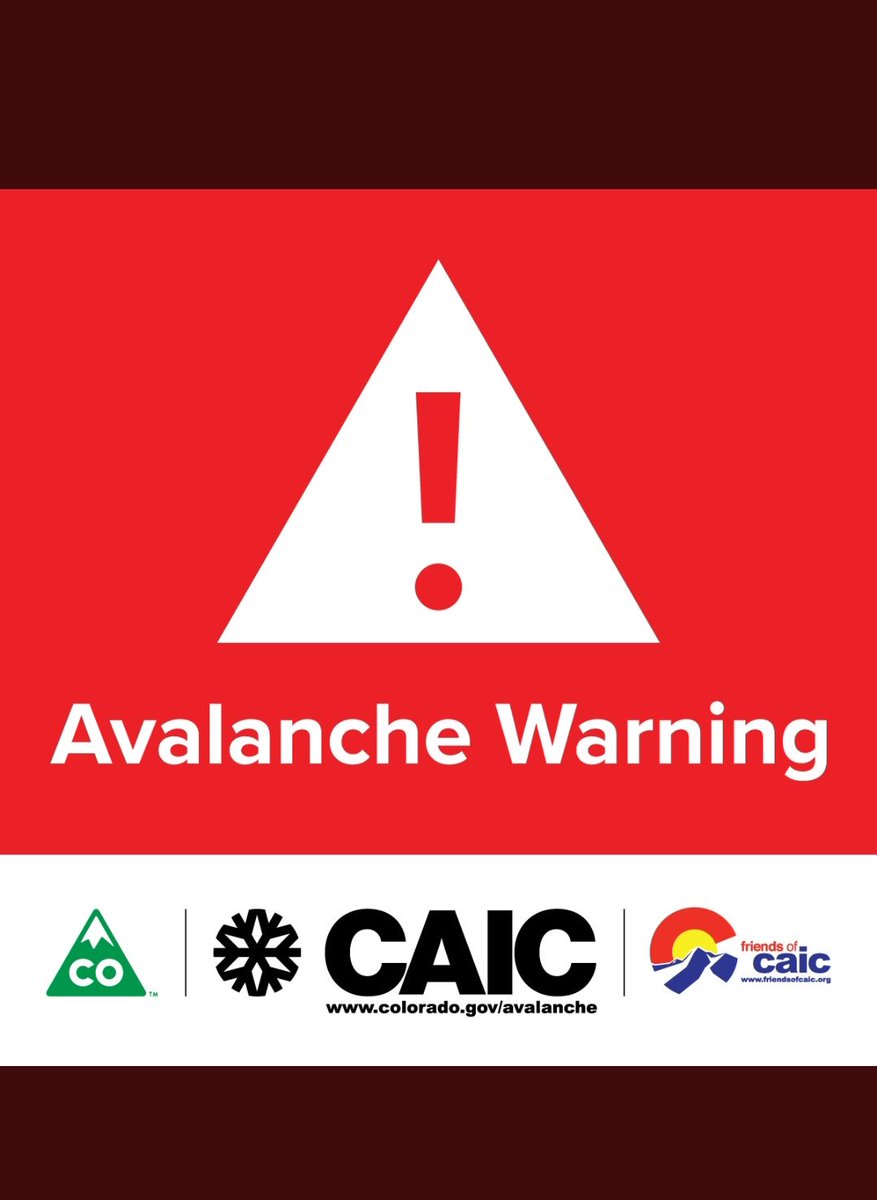 CEDRdigital's tweet photo. #Avalanche Warning remains in effect in #Colorado for the #FrontRange, #Vail #SummitCounty, #Sawatch, #Aspen, #Gunnison, and #GrandMesa zones due to extreme conditions.
For official info visit:
➡️https://t.co/fUfL6MG1Lm
#Boulder #Denver #Aurora #GrandJunction https://t.co/wctgREL95E