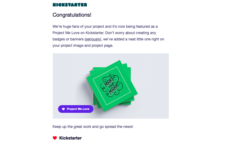 Make Your Mark just became featured as a "Project We Love" on Kickstarter! 🥳 #ixdbelfast