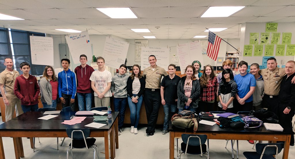 connerchemistry's tweet photo. @RBHS_Lions students impressed @navynukeguy and his team today with their knowledge of nuclear reactors and processes! We definitely appreciated them showing us how science and engineering skills can be applied in a military career! @HCSfutureready #hcdescience #WeAreHamilton https://t.co/C6j7ByJ1qo
