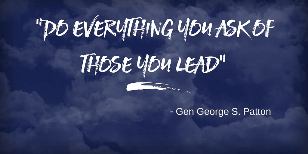 damorice's tweet photo. "Do everything you ask of those you lead" Gen Patton #quote #leadership https://t.co/oM7pCJApLf