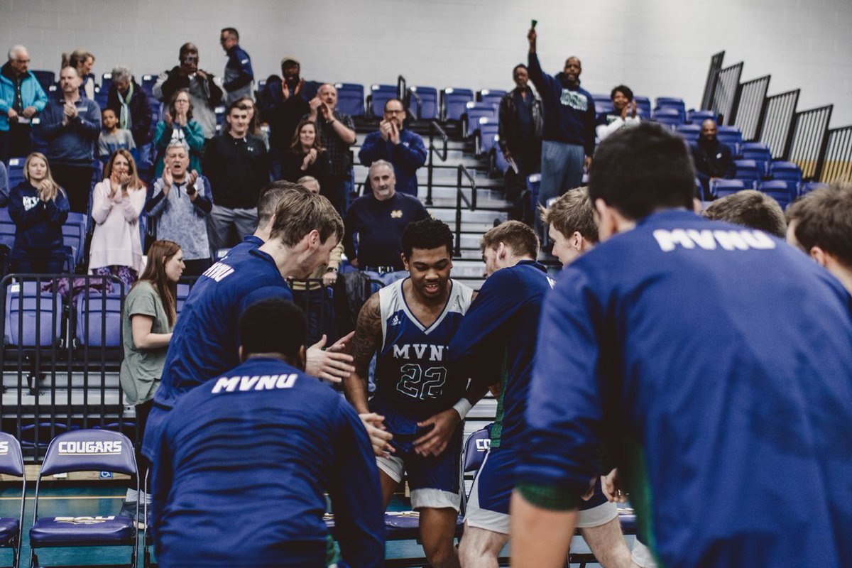 MVNU_Cougars's tweet photo. 27 wins, matching a school record.

Four overtime wins, three at home.

First appearance in a Crossroads League Championship game.

First appearance in the NAIA Tournament in a decade.

What a season. What a team. What a ride.

#RULECougar #NAIADIIMBB https://t.co/EJhGbRWtAv