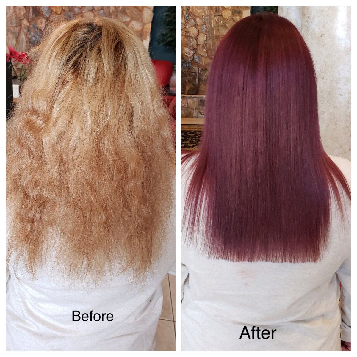 What a gorgeous transformation! Loving the rich red wine color Mrs. Jeanne gave her client! 😍

#jeannemaureens #bestofthebest #lovethis #lookoftheday #hairtransformation #happyfriday #hammondla #louisianastyle #behindthechair #beforeandafter