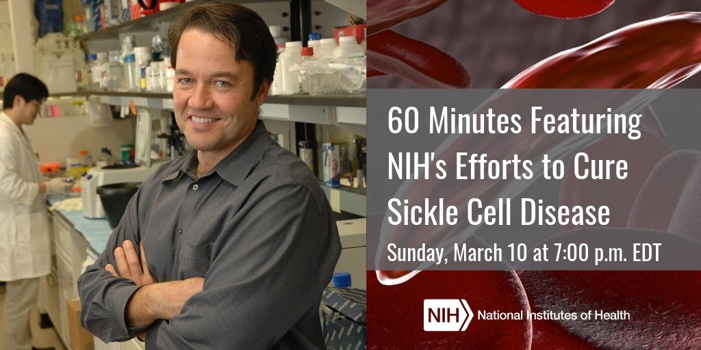 uwigrad's tweet photo. CBS' 60 Minutes will feature Gene Therapy as a potential cure for Sickle  Cell Disease this Sunday, March 10th at 7pm Eastern. Tune in!! https://t.co/vpS1wiDDDz