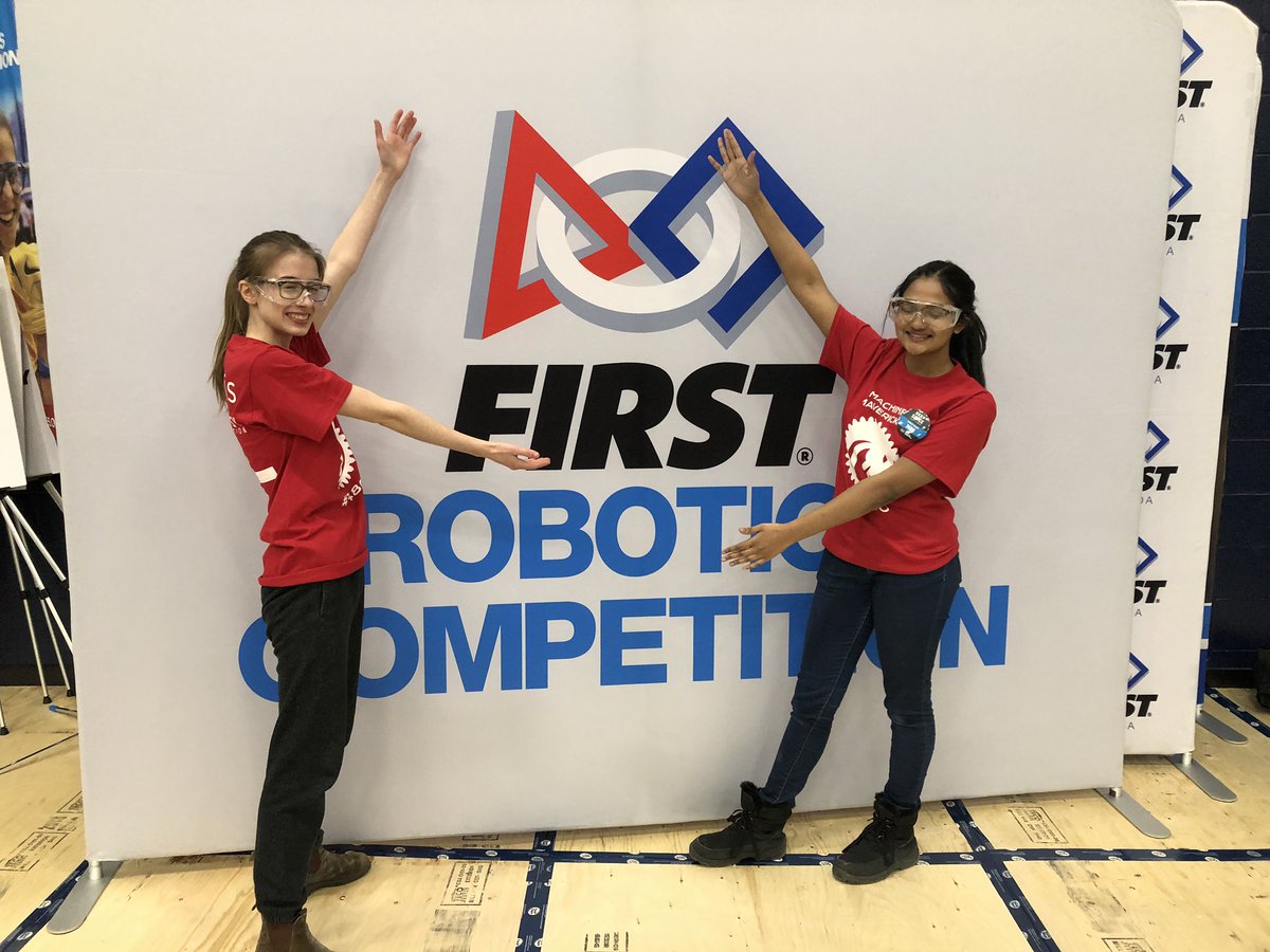 frc7480's tweet photo. We arrived! Today is not only our first competition day, but also #InternationalWomensDay19 ! Here’s to inspiring and creating gender parity in STEM, starting with @FIRSTweets ! #humberfrc #frc #FIRSTLikeAGirl #genderparity #ygkSTEM #ygk https://t.co/8YUic33JVw