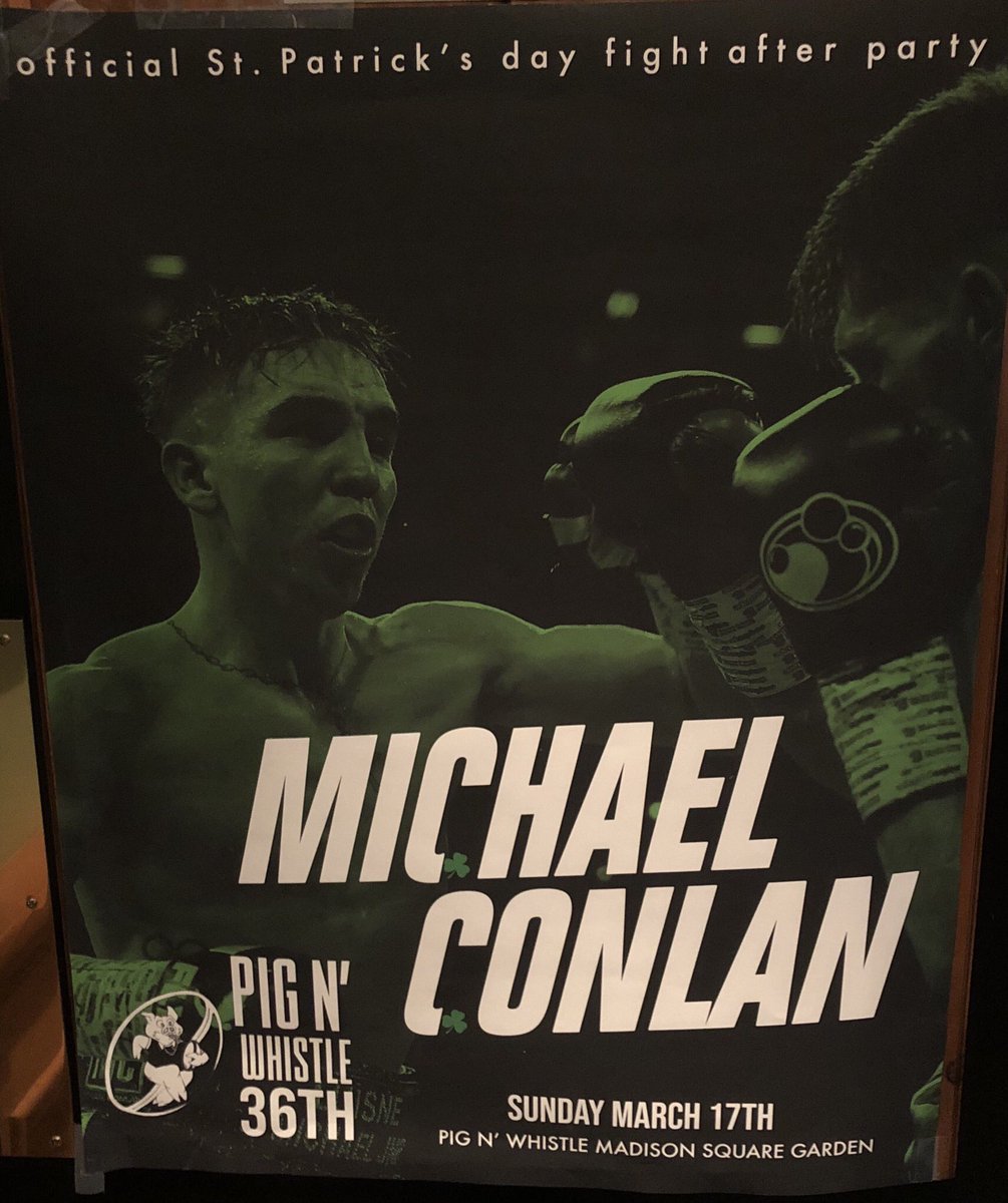 CormacMcNYC's tweet photo. @pignwhistleon36 After Fight Official Party @mickconlan11 @paddyb_ireland Lookin forward to seeing these two legends next week!! #BoxingMSG https://t.co/v91aL85ISl