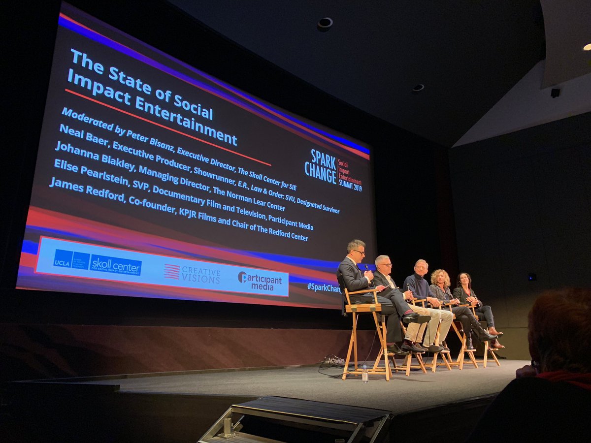 On stage w/ <a href="/nealbaer/">NealBaer🏳️‍🌈</a>, @jred5562, Elise Pearlstine &amp; <a href="/PeterBisanz/">Peter Bisanz</a> at the <a href="/UCLA/">UCLA</a> Spark Change Summit sparkchangesummit.com  
<a href="/SkollCenterSIE/">Skoll Center for SIE</a>
