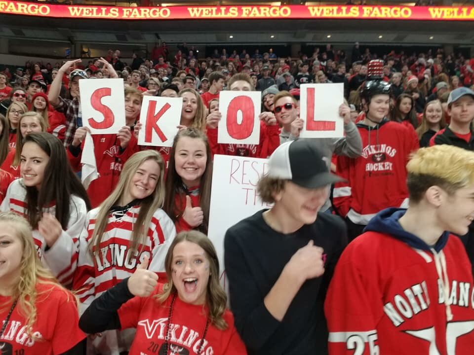 NBHShockey's tweet photo. ATTENTION VIKING FANS!
We’ve had amazing support all year from @Skol_Zone and all of our fans. We need you for one last game as we wrap up this historic season!

Grab some coffee and head to Mariucci Arena tomorrow morning for the State Consolation Title game!

Puck drops 9:00am https://t.co/eUyMndnjdf