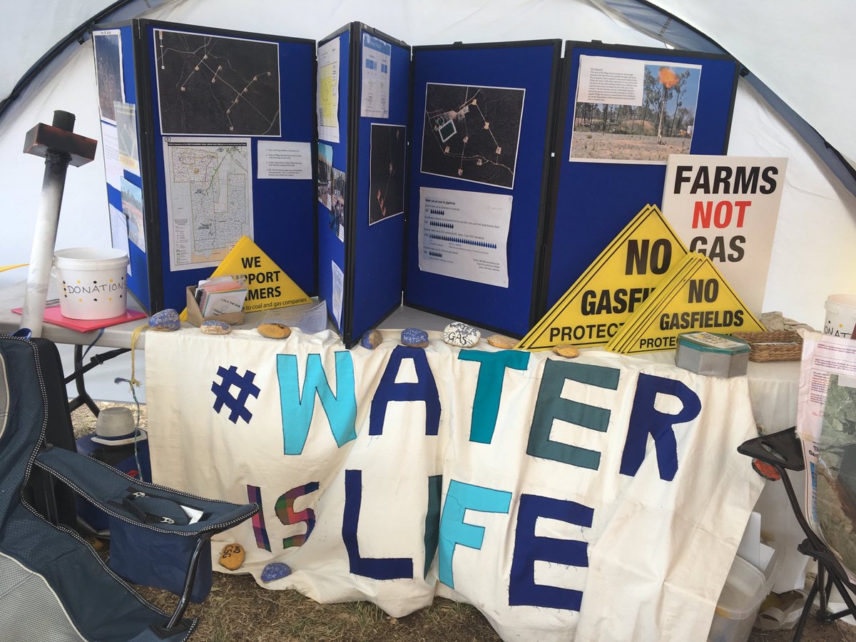 coonavass's tweet photo. Coona Residents against csg all set up for #CoonaShow today! Will this be our last one? Yes if we put #Labor at 1 at #NSWVotes March23 For end to #Pilliga gasfield & NSW moratorium vote 1 @CrDarrieaTurley for #BarwonVotes https://t.co/uDMQt3bRWx
