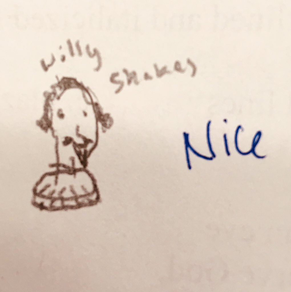 TheLittleProf's tweet photo. One of my students in #ShakespeareInContext @RooseveltU was feeling illustrious on the #MidtermExam https://t.co/jhsf1iW5SE