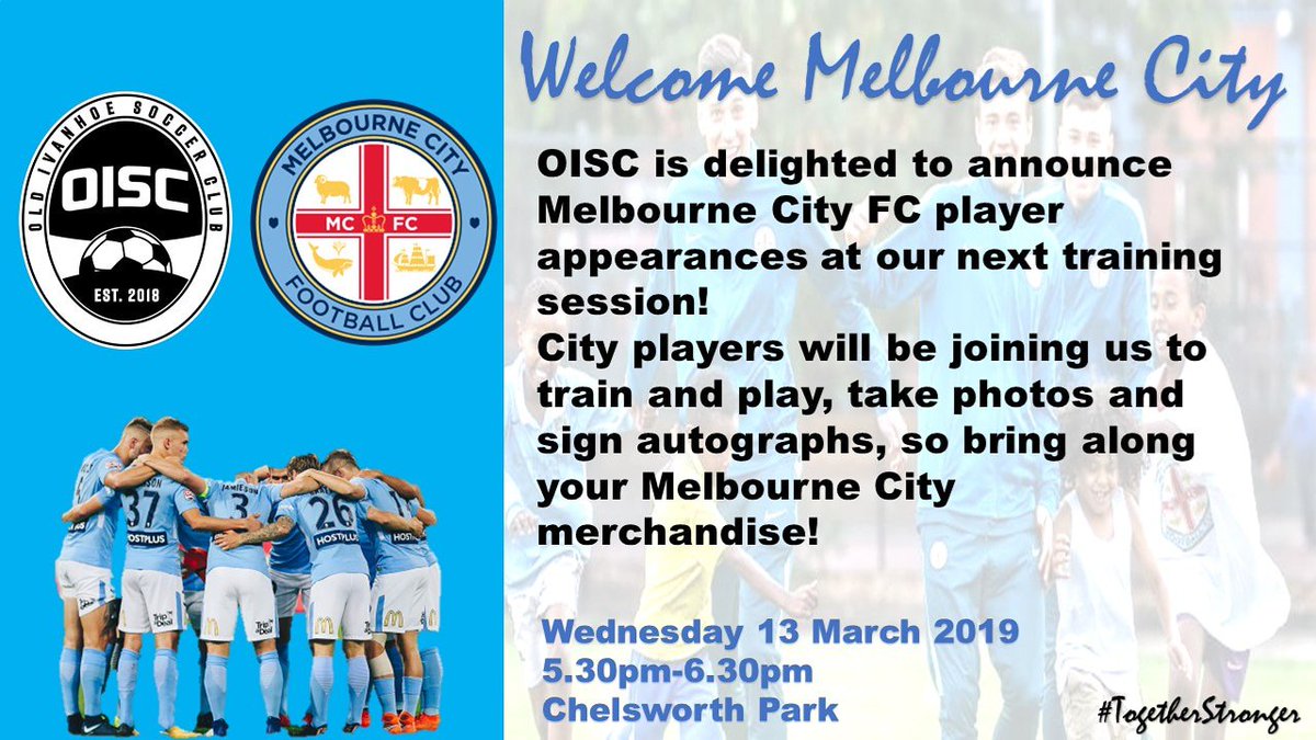 OldIvanhoeSC's tweet photo. See you soon @MelbourneCity !!
#TogetherStronger https://t.co/edrHV8Mklo