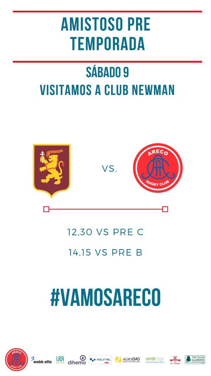 Mañana desde las 12:30 Areco-Newman #amistosopretemporada