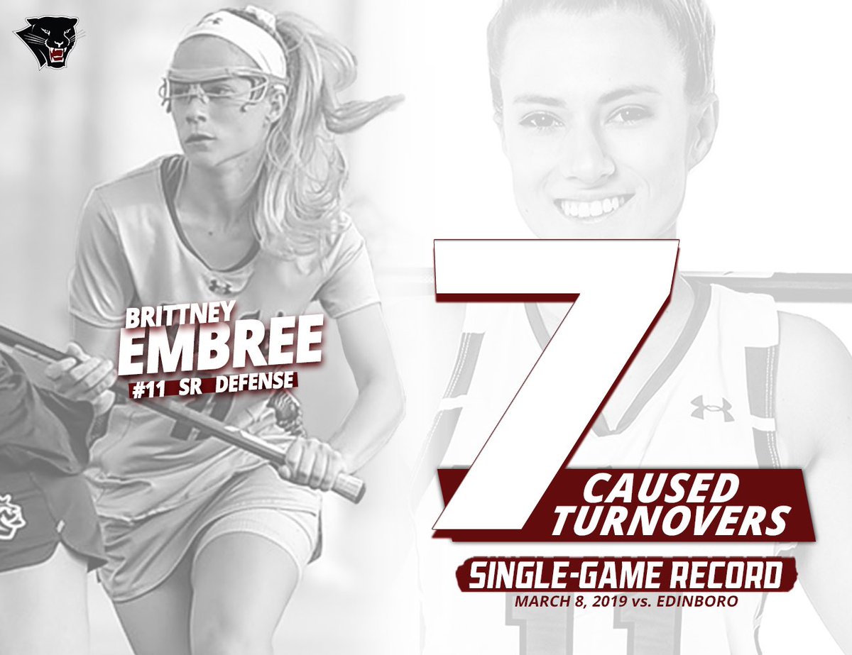 FloridaTechWLAX's tweet photo. 🚨NEW RECORD🚨

@brittneyyembree broke the program record for caused turnovers in a game with 7️⃣ in today’s win vs. Edinboro! 🐾💪 https://t.co/zG8ADIN636