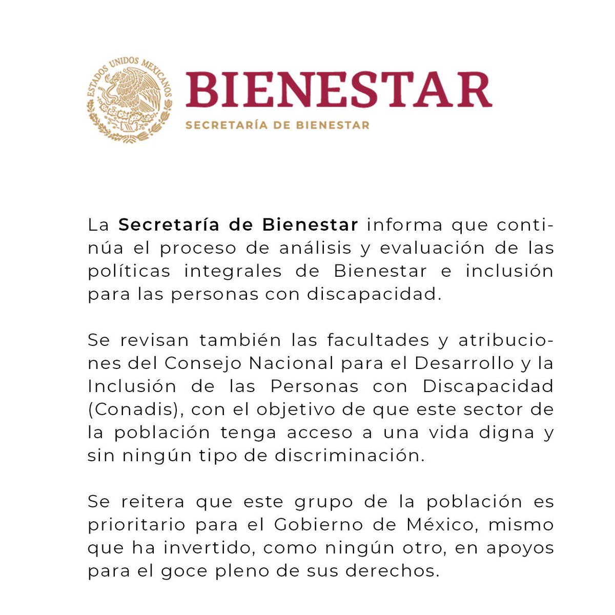 Bienestar tweet media