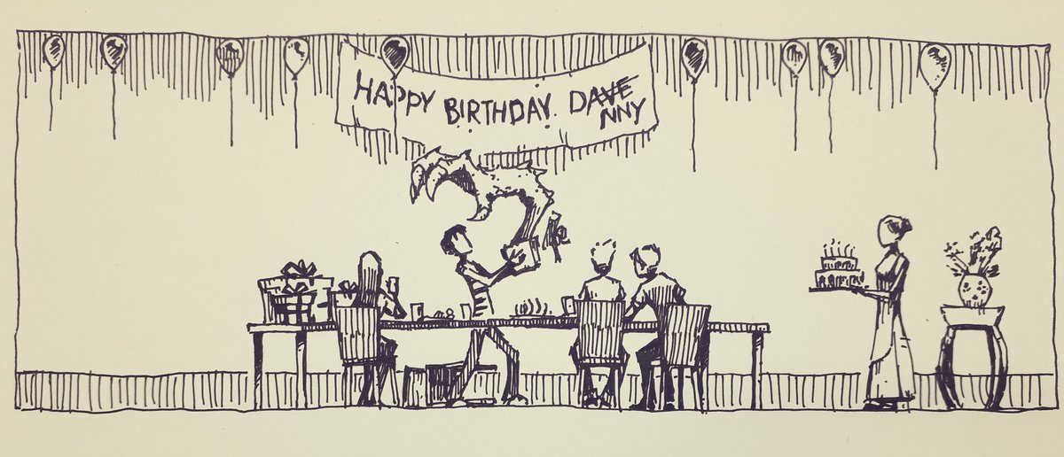 A Shipwright On Twitter Birthday Surprise Drawing Drawings Doodle Doodles Traditional Traditionalart Art Artist Artwork Illust Illustration Illustrations Pen Pendrawing Penart Ink Inkdrawing Imagination Story Storytelling Comic