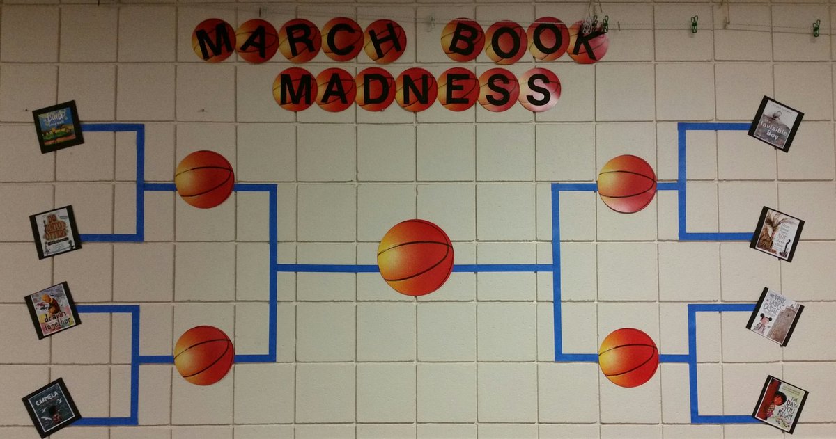 evanswt's tweet photo. Our March Book Madness bracket is up and we are off and reading! #GLakes #GoWO https://t.co/agbrDo5pI4
