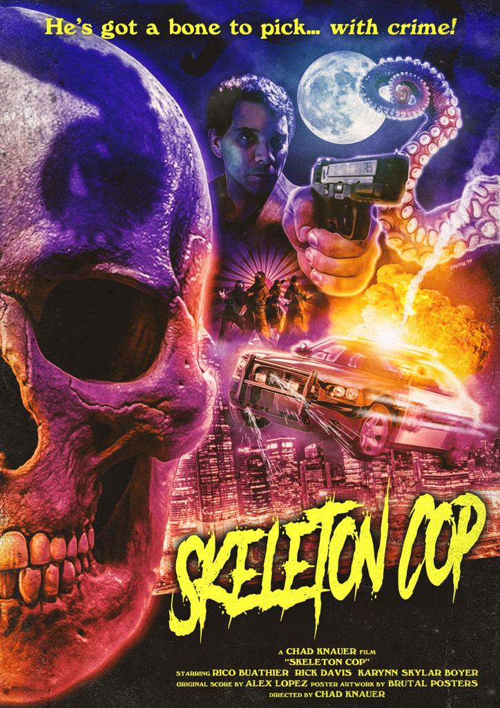 RealSkeletonCOP's tweet photo. Can't get over how absolutely amazing this dvd cover is! So much thanks to @chrisbarnes and @brutalposters https://t.co/pUExYXPclJ
