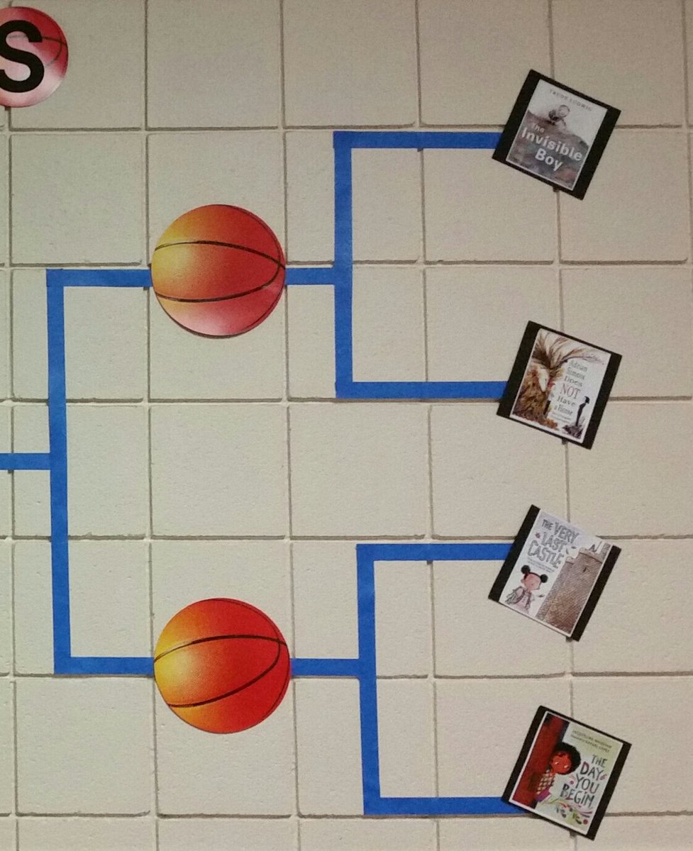 evanswt's tweet photo. Our March Book Madness bracket is up and we are off and reading! #GLakes #GoWO https://t.co/agbrDo5pI4
