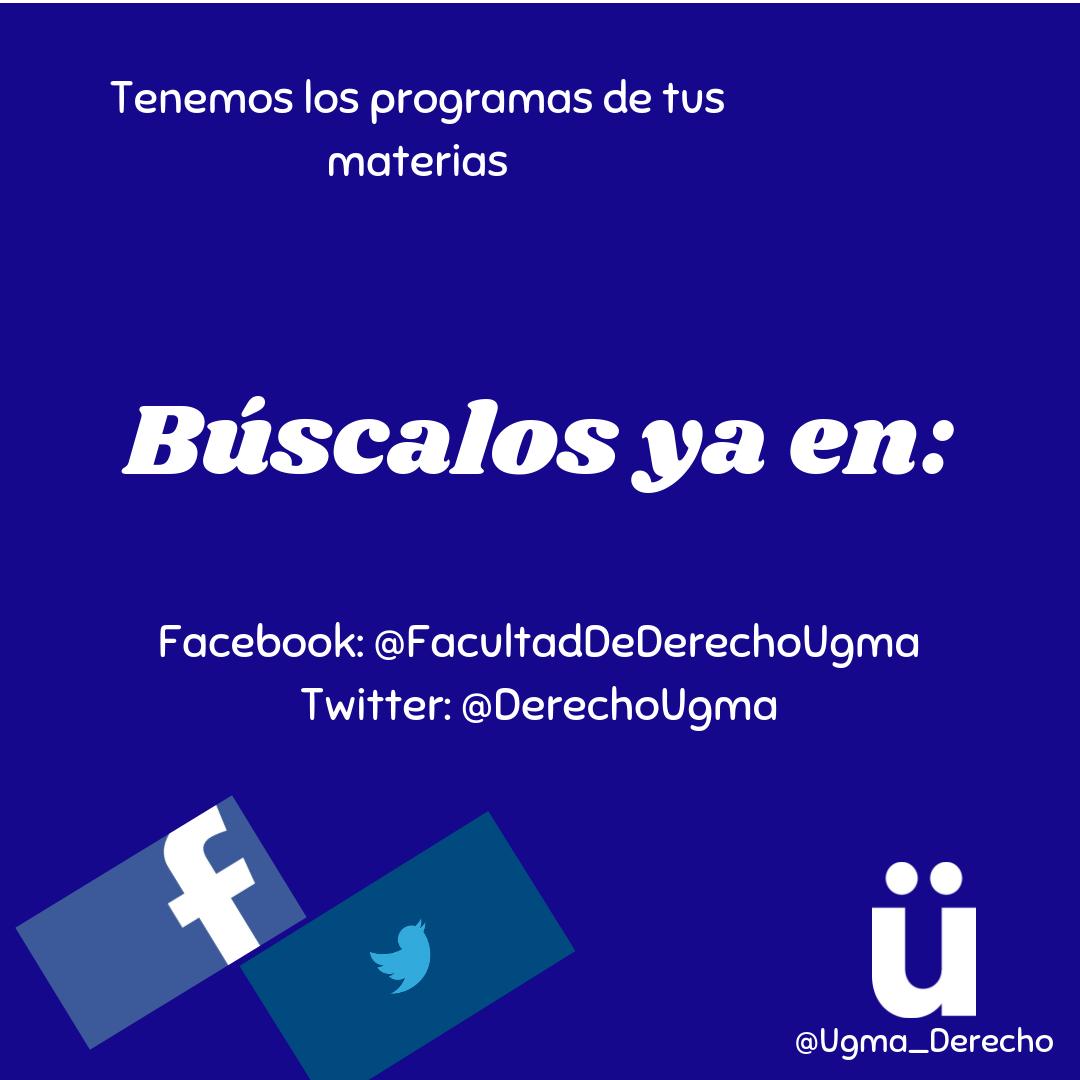 DerechoUgma's tweet image. Entra a facebook.com/FacultaddeDere… …  y descarga tus programas de todas las materias de Derecho, del regimen  anuel y semestral. Descargalo a tu Pc, Tablet o Telefono Inteligente. #Ugma @ugmaenlinea #SinLuz #ApagonNacional