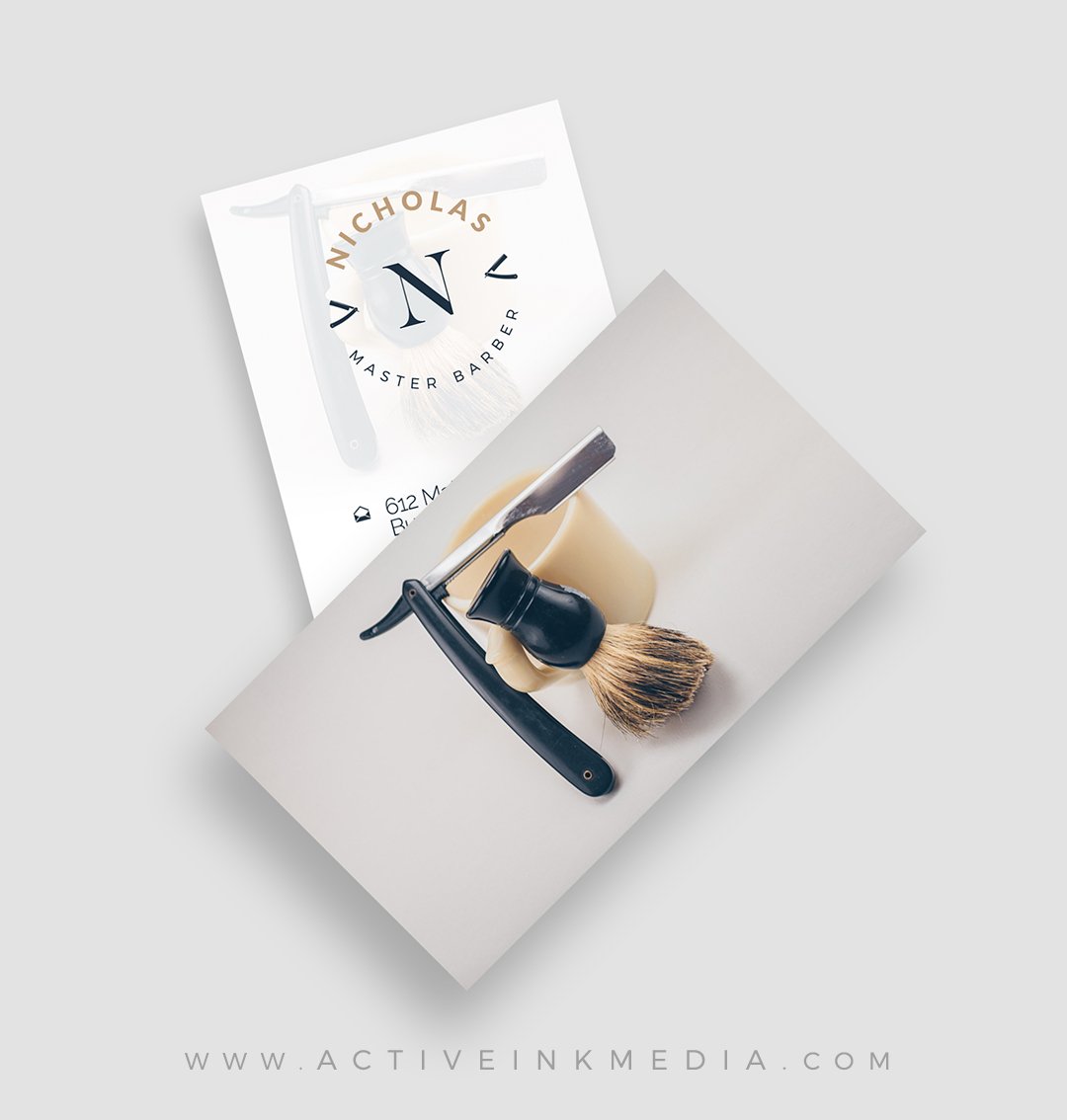ActiveInkMedia's tweet photo. New Barber cards we designed &amp; printed. More Designs on our site @ActiveInkMedia

#stylist #barber #barbershop #haircut #hairsalon #salon #makeup #hair #femalebarber #styleartist #haircolor #barberconnect #branding #activeinkmedia https://t.co/Vd1pDttb6J